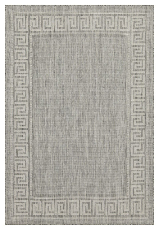 Sunshine - 5'3" X 7'3" Indoor, Outdoor, Area Rug Polypropylene - Silver - R&R Furniture Gallery (Fountain Valley, CA)