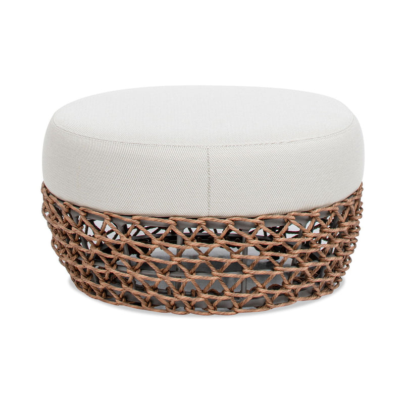 Willow - Round Upholstered Patio Ottoman - R&R Furniture Gallery (Fountain Valley, CA)