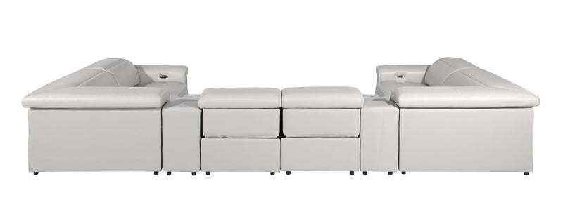 1126 - 8-Piece U-Shaped Sectional Sofa In With 4 Power Recliners & Power Headrest
