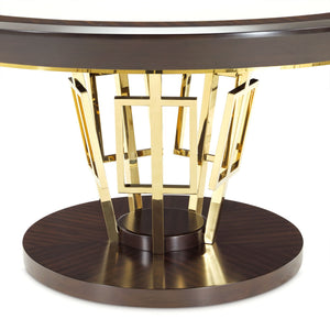 Belmont Place - 60" Round Dining Table - Espresso - R&R Furniture Gallery (Fountain Valley, CA)
