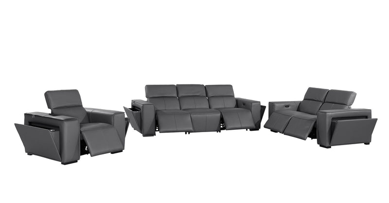 1224 - 6-Piece Modular Power Reclining Sofa, Loveseat & Chair Set In With 5 Power Recliners & Power Headrests