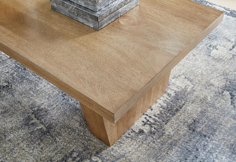 Kristiland - Rectangular Cocktail Table - Light Brown - R&R Furniture Gallery (Fountain Valley, CA)