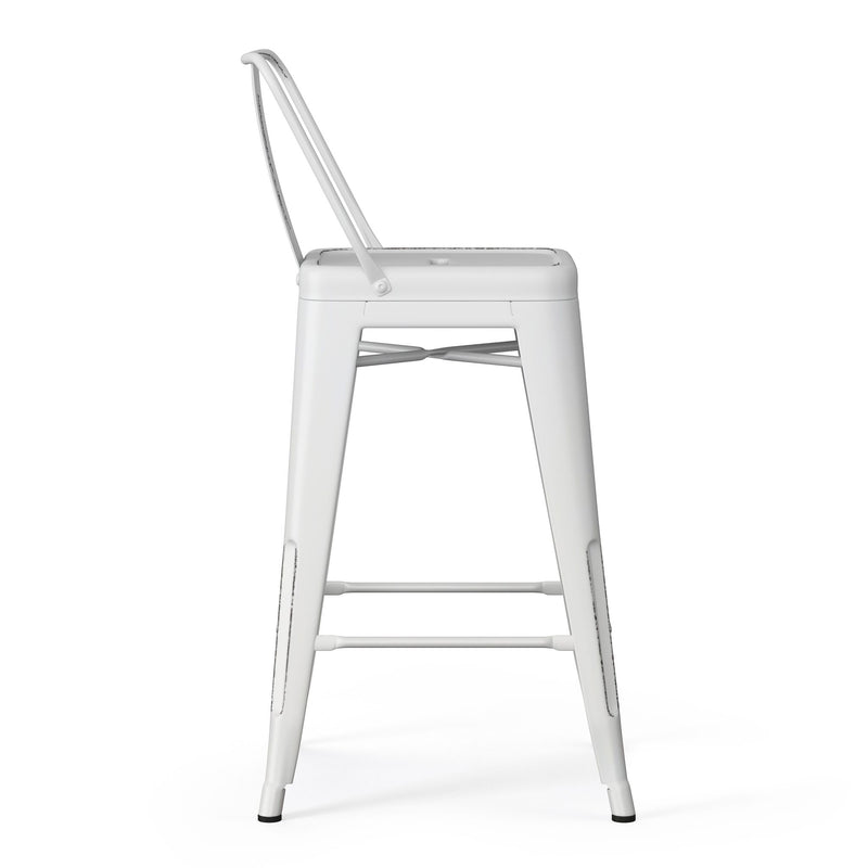 Rayne - Curved Back Metal Stool (Set of 2) - R&R Furniture Gallery (Fountain Valley, CA)