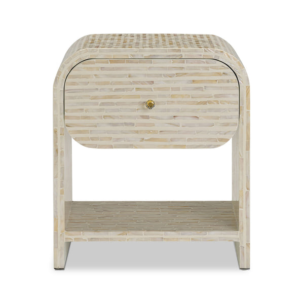 Borno - Mother Of Pearl Nightstand - Natural