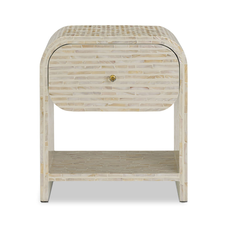Borno - Mother Of Pearl Nightstand - Natural