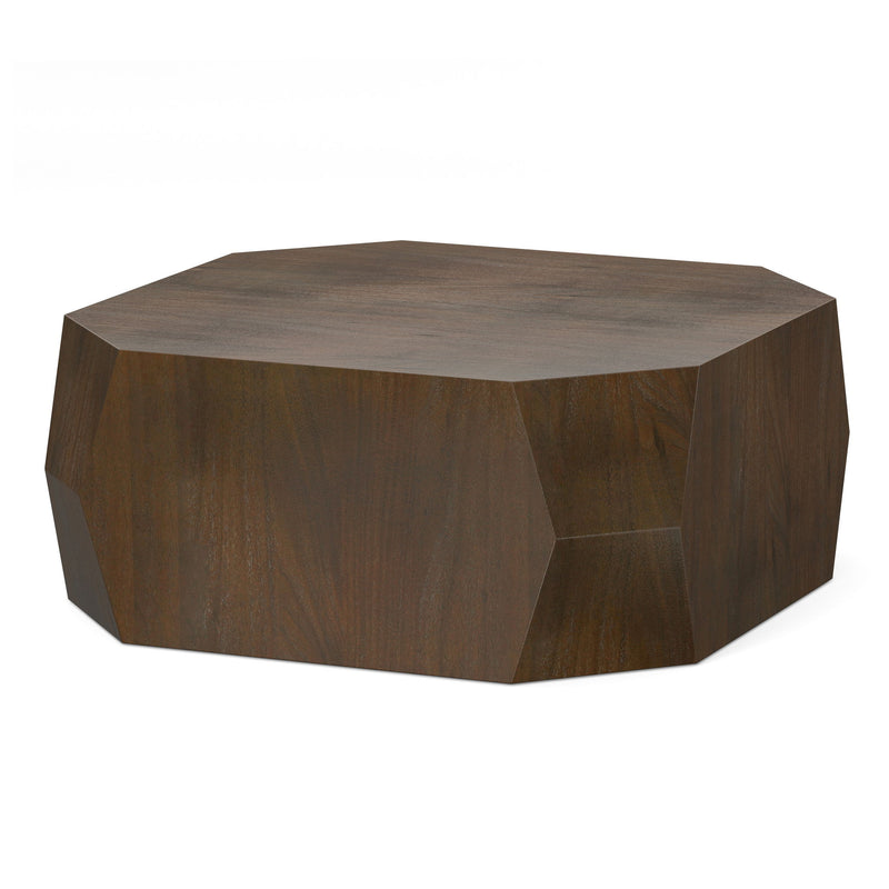 Eisley - Coffee Table With Geometric Design, - Walnut - R&R Furniture Gallery (Fountain Valley, CA)