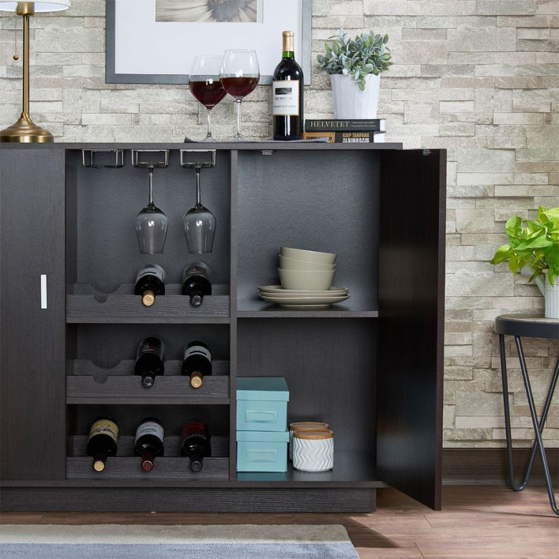 Hazen - 35" Wine Cabinet - Espresso - R&R Furniture Gallery (Fountain Valley, CA)