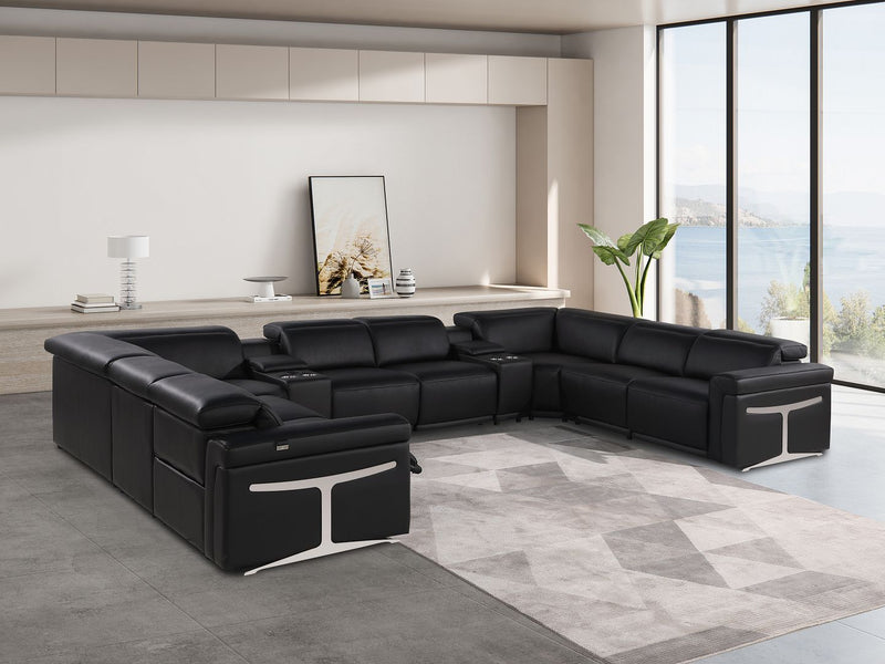 1126 - 10-Piece U-Shaped Sectional Sofa In With 4 Power Recliners & Power Headrests - R&R Furniture Gallery (Fountain Valley, CA)