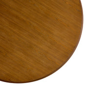 Mid Century Modern Round Dining Table With Metal Legs And Open Shelf - R&R Furniture Gallery (Fountain Valley, CA)