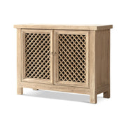 Jennifer Taylor Home Arden 2-door accent storage cabinet in natural wood finish with sleek design and functional storage space.