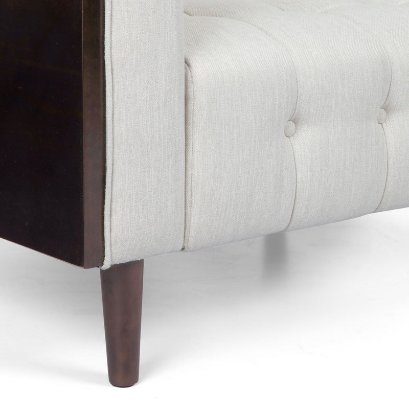 Contemporary Mid-Century Charm 3 Seater Sofa With Button Tufted Waffle Stitching - R&R Furniture Gallery (Fountain Valley, CA)