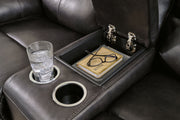 Mountainous - Power Reclining Loveseat With Console /Adj Headrest - Eclipse - R&R Furniture Gallery (Fountain Valley, CA)