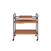 Oaken - Serving Cart - Honey Oak & Black - R&R Furniture Gallery (Fountain Valley, CA)