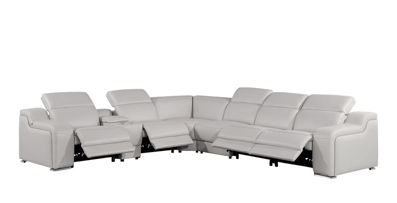 1116 - Power Reclining Italian Leather Sectional - R&R Furniture Gallery (Fountain Valley, CA)