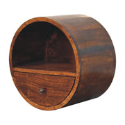 Floating Circle Bedside Table - Chestnut - R&R Furniture Gallery (Fountain Valley, CA)