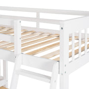 Solid L Shaped Bunk Bed With 3 Drawers, Ladder And Staircase - R&R Furniture Gallery (Fountain Valley, CA)