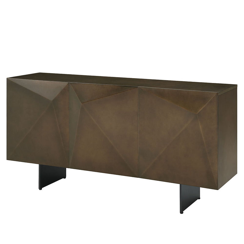 Malika - Ceramic Top Server - Copper Cross Brushed - R&R Furniture Gallery (Fountain Valley, CA)