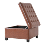 Square Tufted Indoor Ottoman With Lift-Top Storage - R&R Furniture Gallery (Fountain Valley, CA)