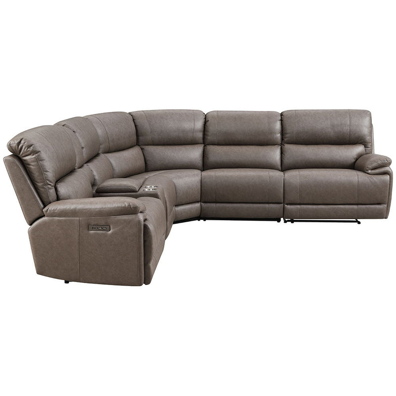 Kantu - Motion Sectional Sofa - Brown Synthetic Leather - R&R Furniture Gallery (Fountain Valley, CA)