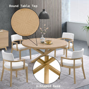 Kasem - Round Dining Table - Oak - R&R Furniture Gallery (Fountain Valley, CA)