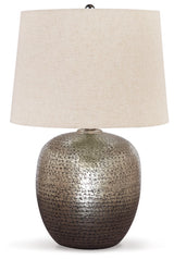 Magalie - Metal Table Lamp  - Antique Silver Finish - R&R Furniture Gallery (Fountain Valley, CA)