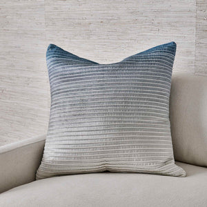 Fade Out - Velvet Pillow - Blue