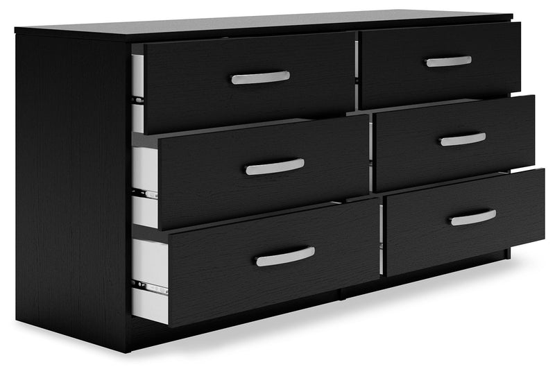 Finch - Six Drawer Dresser - Black - R&R Furniture Gallery (Fountain Valley, CA)