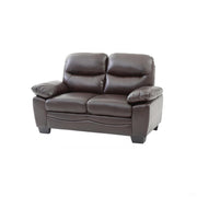 Glory Furniture Marta stationary loveseat with plush fabric upholstery and modern design, shown in a cozy living room setting.
