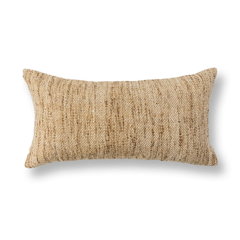 Classic Home Mecca 14x26 inch natural accent pillow with textured fabric, perfect for home decor and adding comfort.