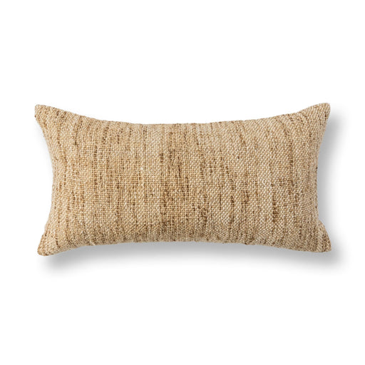 Classic Home Mecca 14x26 inch natural accent pillow with textured fabric, perfect for home decor and adding comfort.