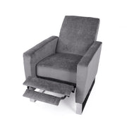 Bolt - Upholstered Recliner Chair With Stainless Steel Base - Gray / Chrome - R&R Furniture Gallery (Fountain Valley, CA)
