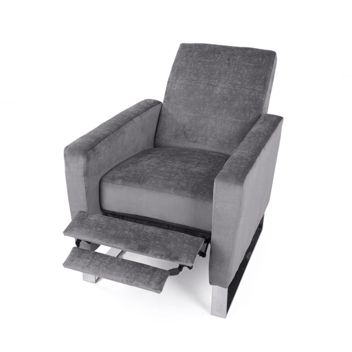 Bolt - Upholstered Recliner Chair With Stainless Steel Base - Gray / Chrome - R&R Furniture Gallery (Fountain Valley, CA)