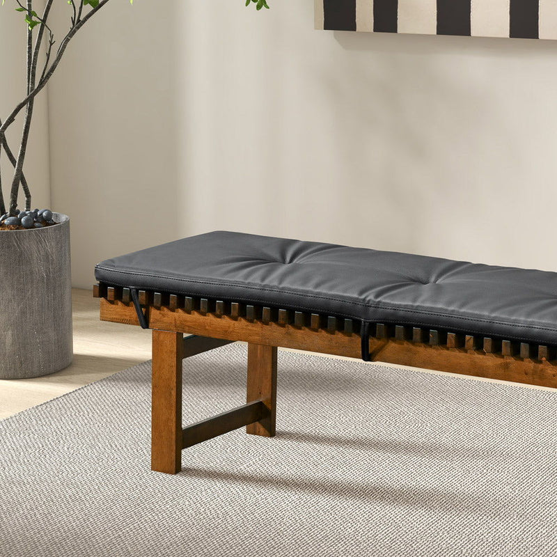 Lucia - Bench - Black - R&R Furniture Gallery (Fountain Valley, CA)