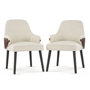 Indoor Dining Chair (Set of 2) - Beige / Brown - R&R Furniture Gallery (Fountain Valley, CA)