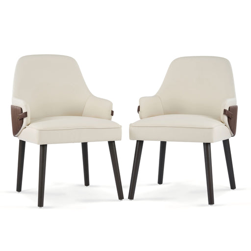 Indoor Dining Chair (Set of 2) - Beige / Brown - R&R Furniture Gallery (Fountain Valley, CA)