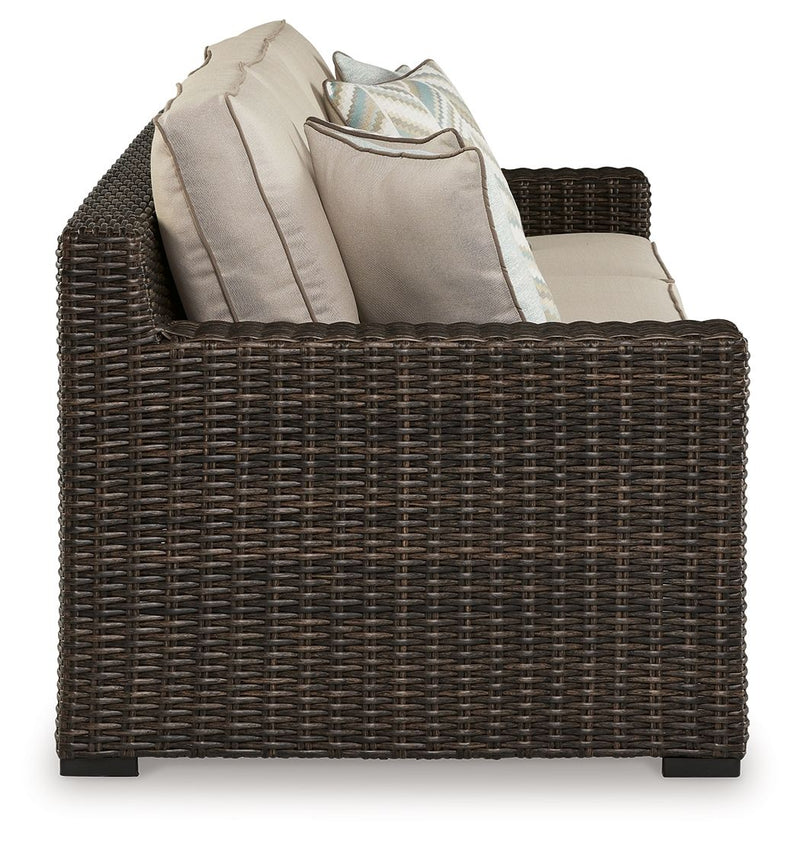 Coastline Bay - Sofa With Cushion - Brown - R&R Furniture Gallery (Fountain Valley, CA)