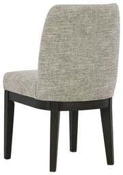 Burkhaus - Dining UPH Side Chair (Set of 2) - Beige / Dark Brown - R&R Furniture Gallery (Fountain Valley, CA)