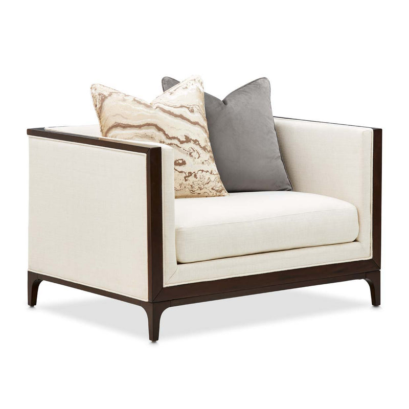 Belmont Place - Matching Chair - Cream / Espresso - R&R Furniture Gallery (Fountain Valley, CA)