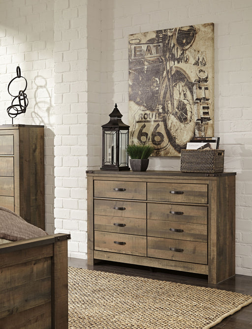 Trinell - Six Drawer Dresser - 61.34" x 15.98" x 42.99" - Brown Dark - R&R Furniture Gallery (Fountain Valley, CA)