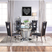 Noralie - Dining Table - Mirrored, Faux Diamonds & Clear Glass Top - R&R Furniture Gallery (Fountain Valley, CA)