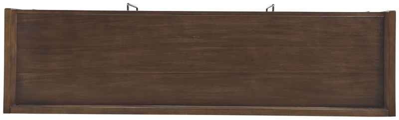 Starmore - XL TV Stand w/Fireplace Option - Brown - R&R Furniture Gallery (Fountain Valley, CA)