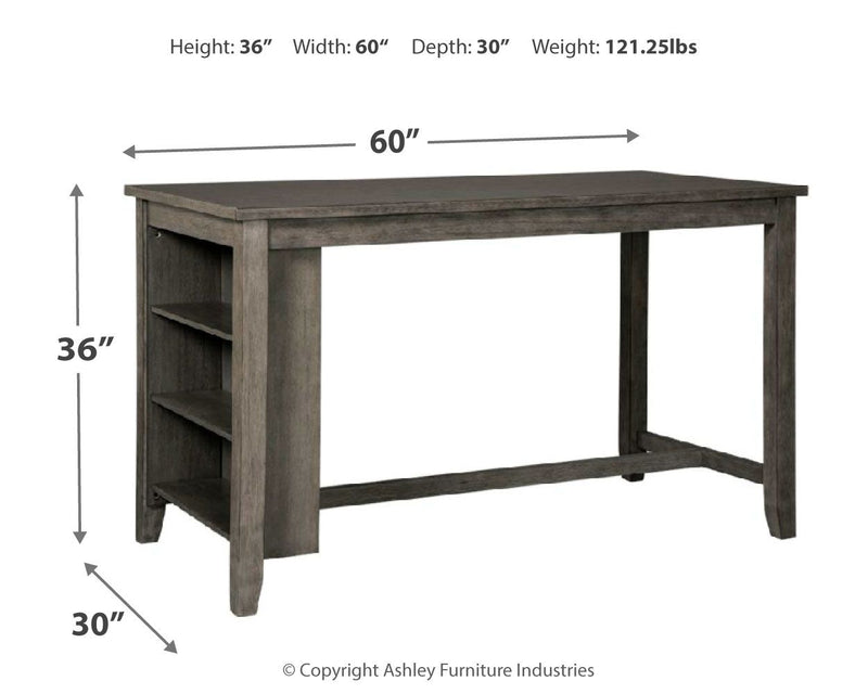 Caitbrook - Rectangular Dining Room Counter Table - Gray - R&R Furniture Gallery (Fountain Valley, CA)