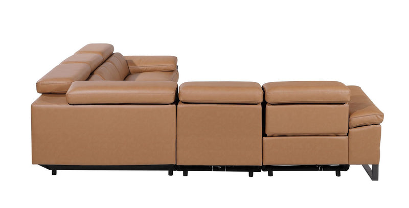 1246 - 5-Piece L-Shaped Modular Power Reclining Sectional With Power Headrests