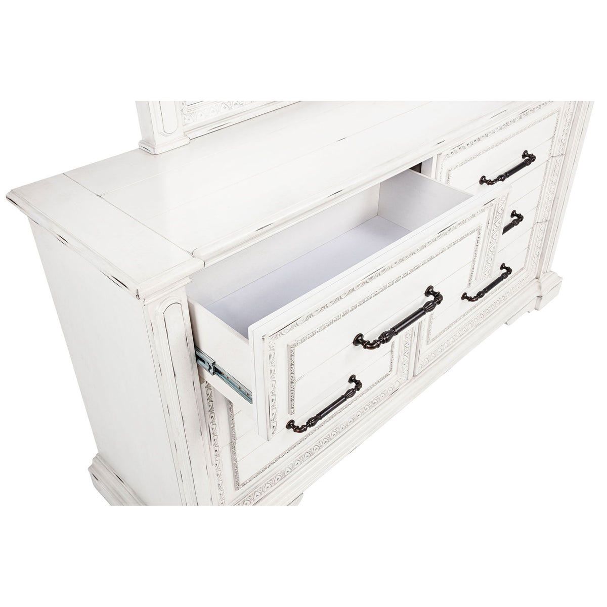 6 Drawer Dresser With Mirror - Vintage