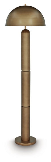 Signature Design by Ashley Wendfield metal floor lamp with a sleek, modern design and a tall, sturdy stand.