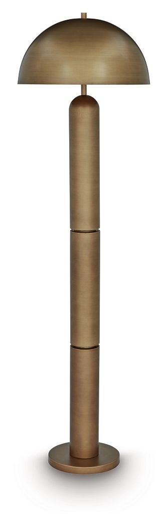 Signature Design by Ashley Wendfield metal floor lamp with a sleek, modern design and a tall, sturdy stand.