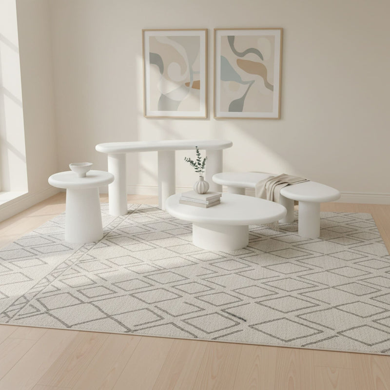 Sven Wooden End Table in Rice