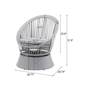 Modern Swivel Wicker Lounge Chair With Round Design - R&R Furniture Gallery (Fountain Valley, CA)