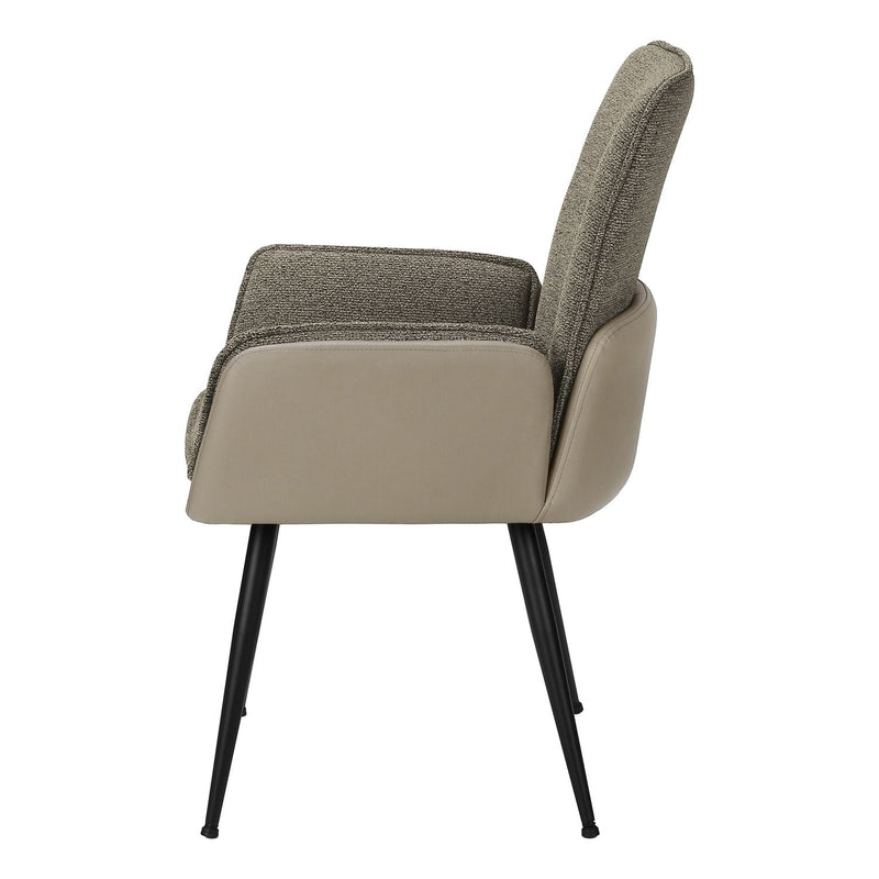 Dining Chair For Kitchen (Set of 2) - Brown - Polyester