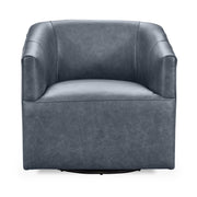 Classic Home Vernon swivel chair with a plush upholstered seat and wooden base, showcasing a modern and comfortable design.
